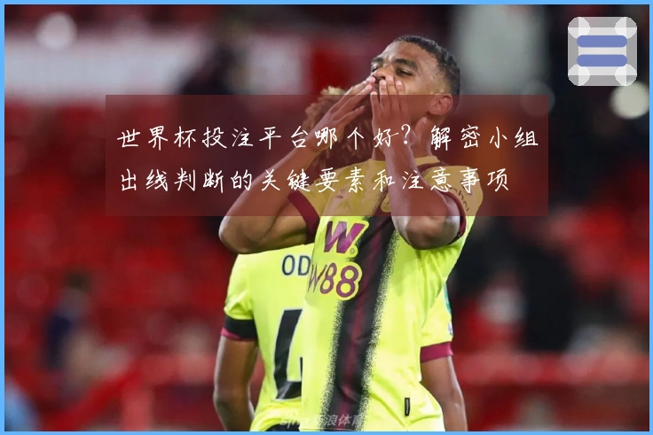世界杯投注平台哪个好？解密小组出线判断的关键要素和注意事项