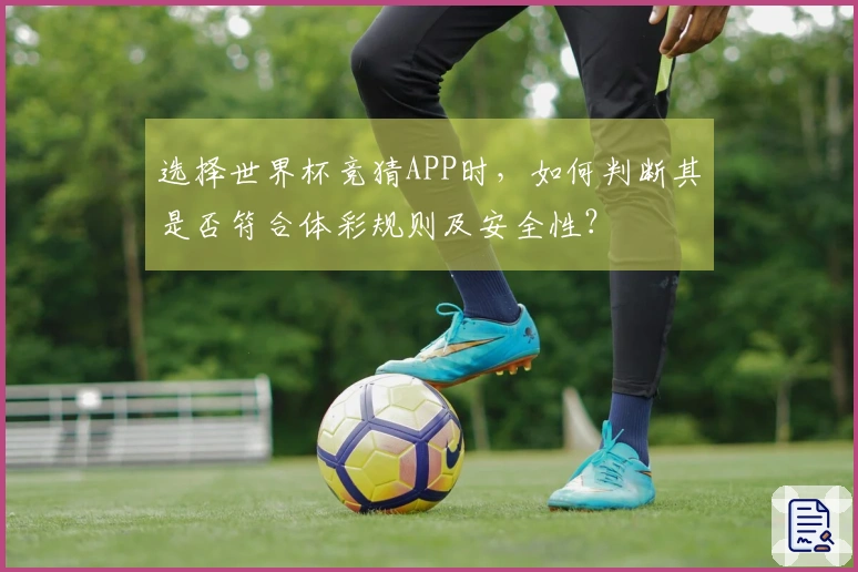 选择世界杯竞猜APP时，如何判断其是否符合体彩规则及安全性？